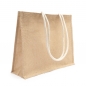 Preview: Rechteckige Strandtasche aus Jute mit 70 cm langen Baumwollgriffen